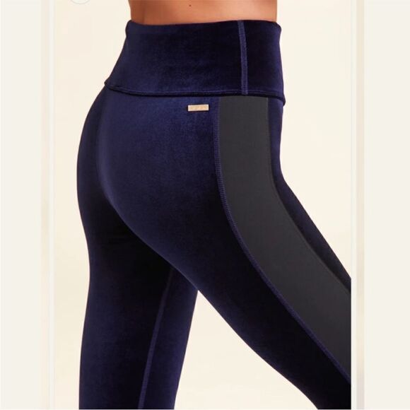ALALA Velvet Tight Nevy Blue Women Leggings Size XS - Picture 3 of 15